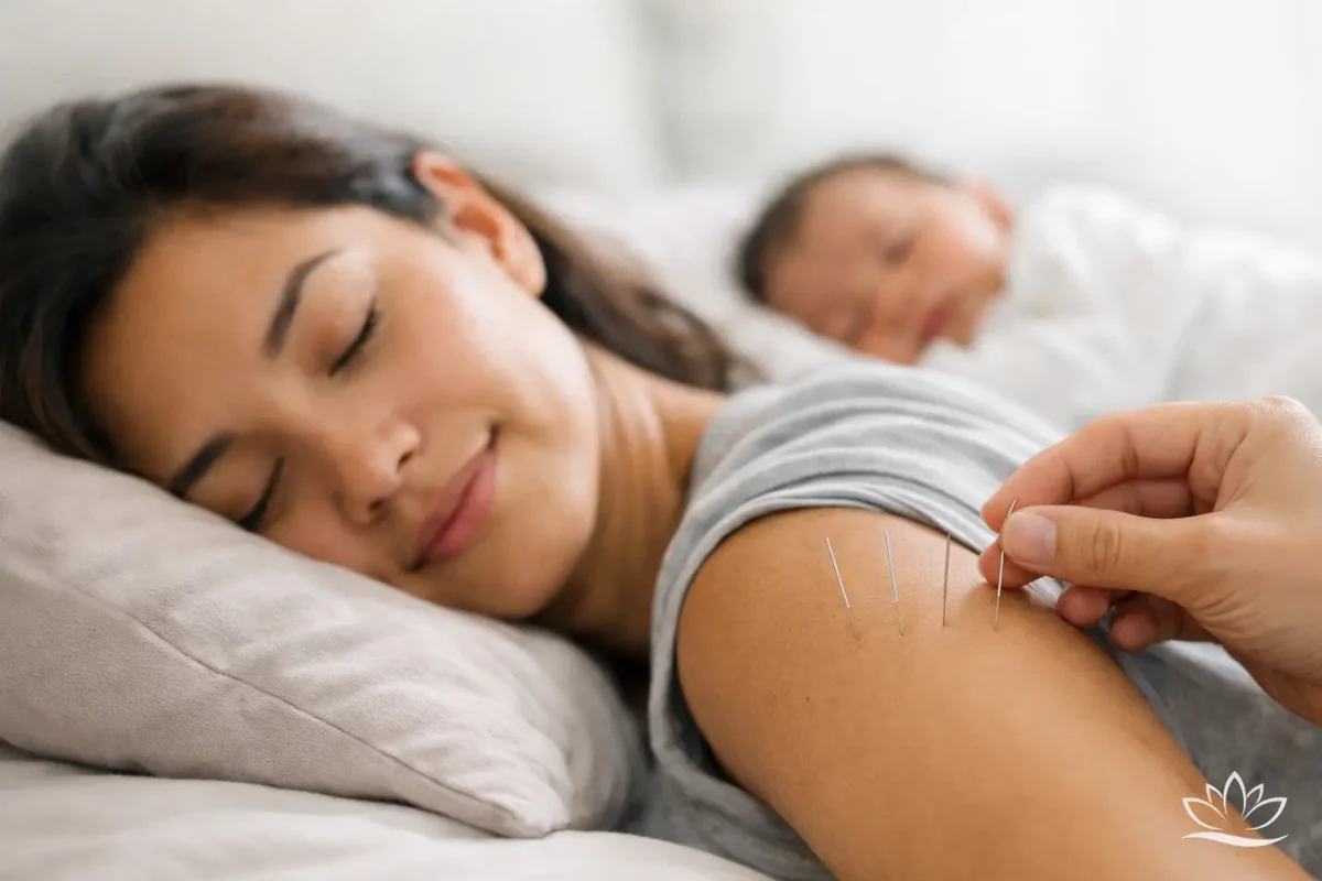Cómo apoyar el descanso posparto con acupuntura