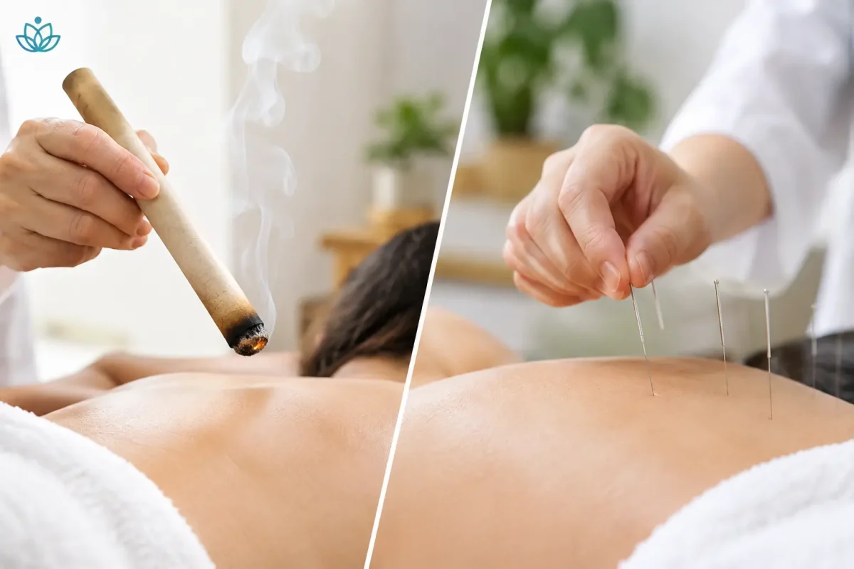 Moxibustión versus acupuntura tradicional